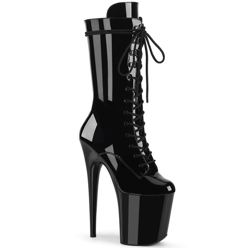 Pleaser Flamingo-1050 Laarzen Dames Zwart | BELGIE BEBHOCRQ