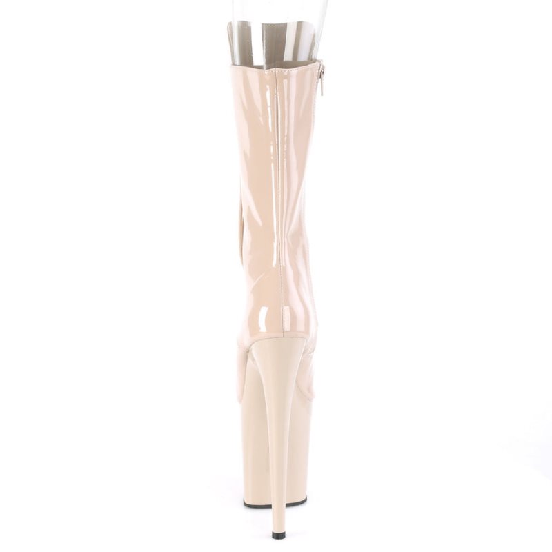 Pleaser Flamingo-1051 Laarzen Dames Beige | BELGIE BEWLEIGY