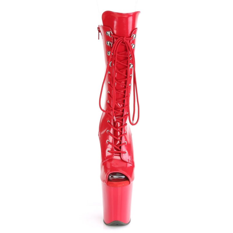 Pleaser Flamingo-1051 Laarzen Dames Rood | BELGIE BEOEBXQR