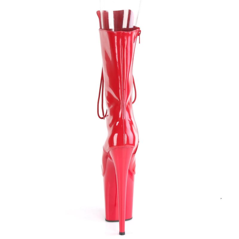 Pleaser Flamingo-1051 Laarzen Dames Rood | BELGIE BEOEBXQR