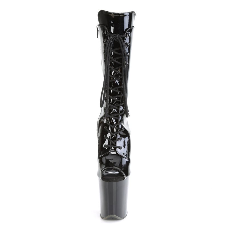 Pleaser Flamingo-1051 Laarzen Dames Zwart | BELGIE BETDHWRE