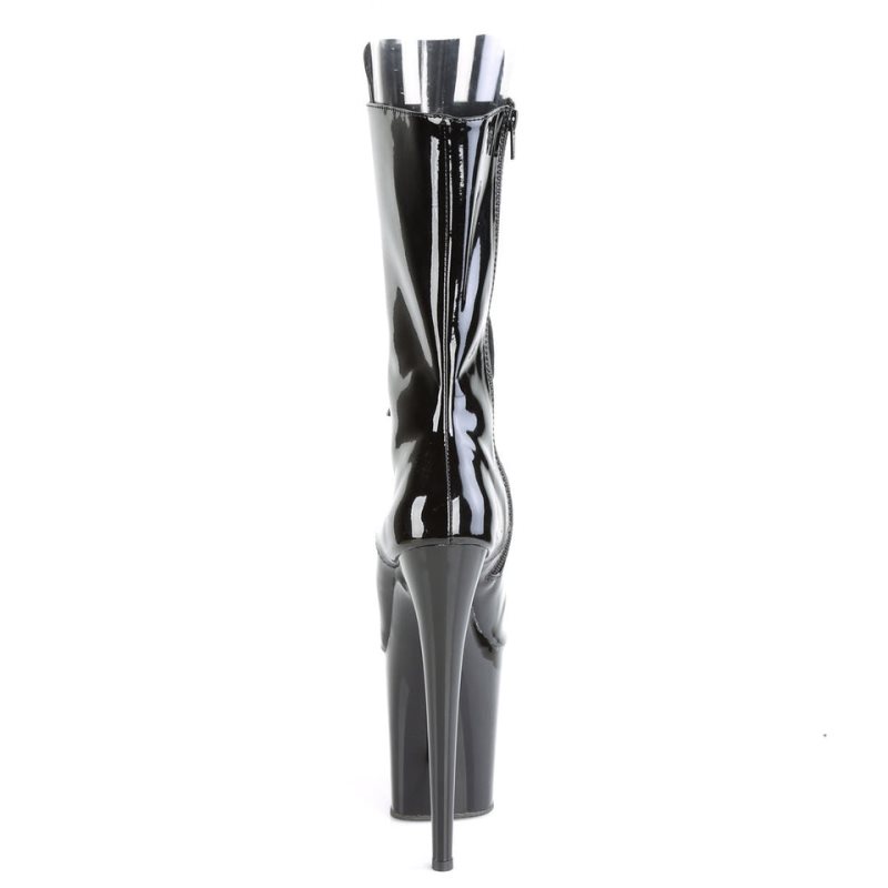 Pleaser Flamingo-1051 Laarzen Dames Zwart | BELGIE BETDHWRE