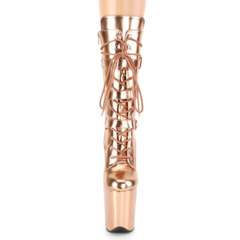 Pleaser Flamingo-1053 Laarzen Dames Roze Goud | BELGIE BEZDFUGL