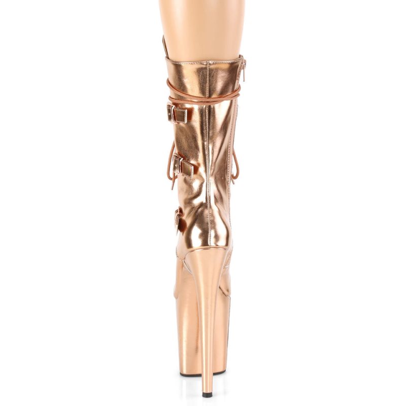 Pleaser Flamingo-1053 Laarzen Dames Roze Goud | BELGIE BEZDFUGL