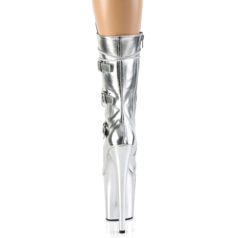 Pleaser Flamingo-1053 Laarzen Dames Zilver | BELGIE BEZQDKXG