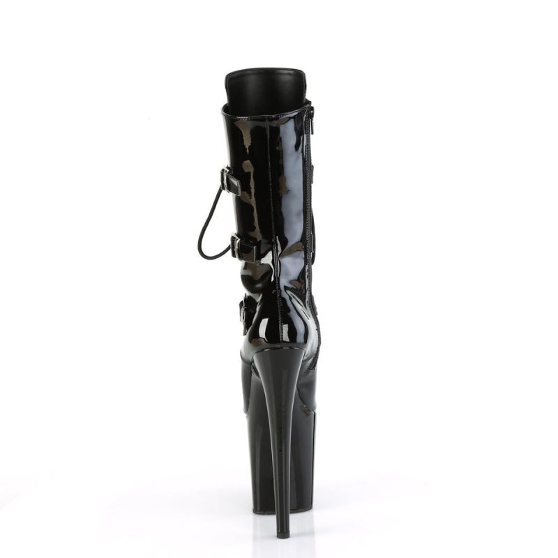 Pleaser Flamingo-1053 Laarzen Dames Zwart | BELGIE BEGQMORC