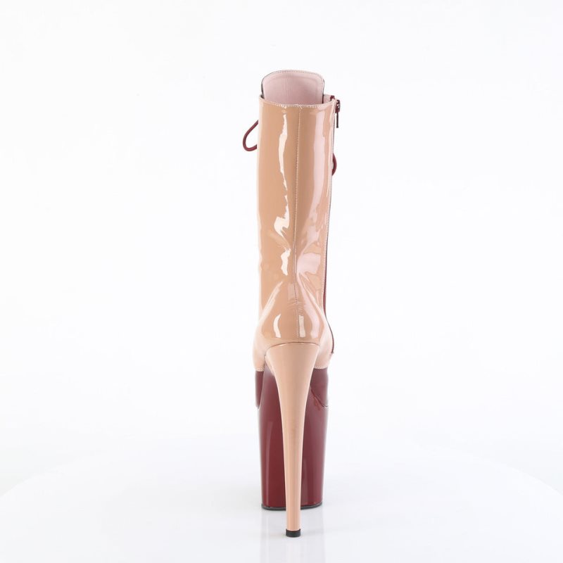 Pleaser Flamingo-1054DC Laarzen Dames Roze Bordeaux | BELGIE BEYODKMS