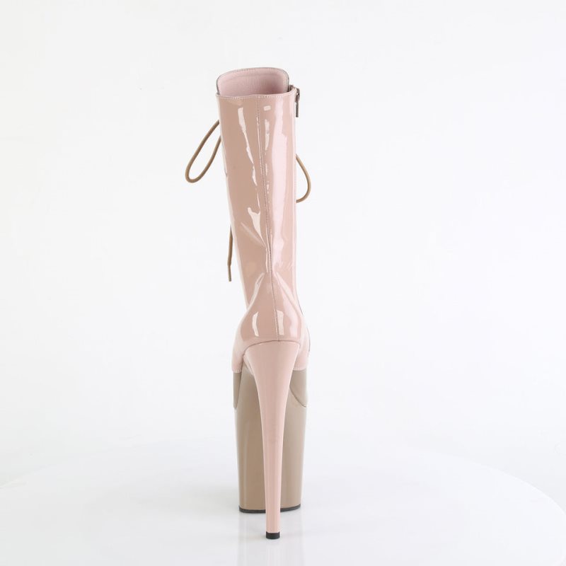 Pleaser Flamingo-1054DC Laarzen Dames Roze Bruin | BELGIE BESFJPQB