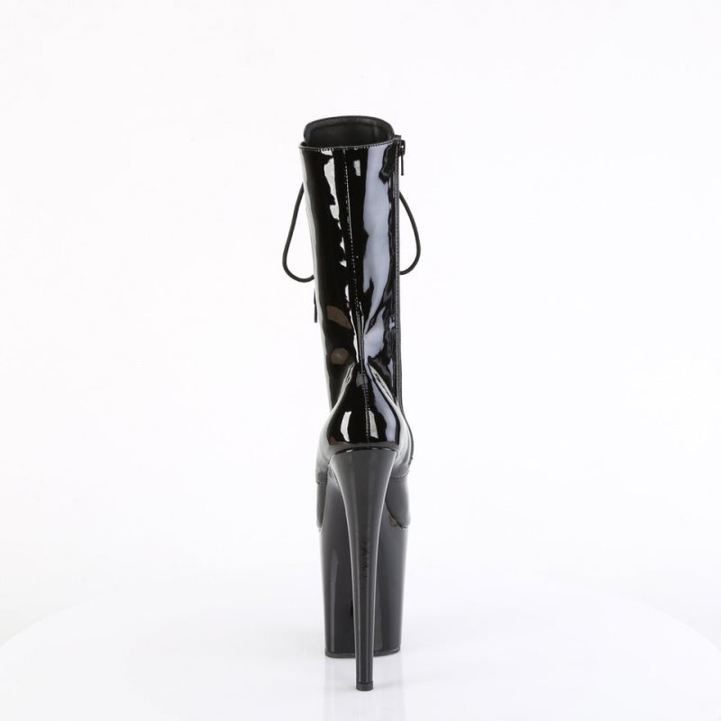 Pleaser Flamingo-1054 Laarzen Dames Zwart | BELGIE BEDTHZNP