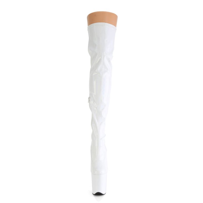 Pleaser Flamingo-3000HWR Hoge Hakken Dames Wit | BELGIE BESGYBNQ