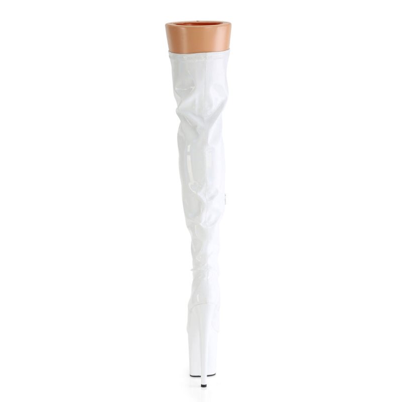 Pleaser Flamingo-3000HWR Hoge Hakken Dames Wit | BELGIE BESGYBNQ