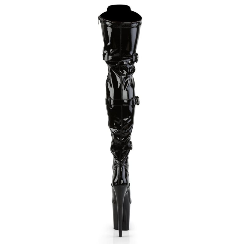 Pleaser Flamingo-3028 Hoge Hakken Dames Zwart | BELGIE BEUPREYD