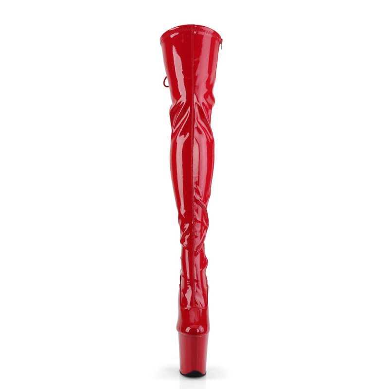 Pleaser Flamingo-3063 Hoge Hakken Dames Rood | BELGIE BELPBXWE