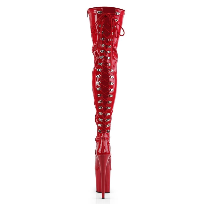 Pleaser Flamingo-3063 Hoge Hakken Dames Rood | BELGIE BELPBXWE
