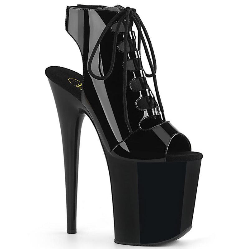Pleaser Flamingo-800-20 Hakken Dames Zwart | BELGIE BEFOHCIX