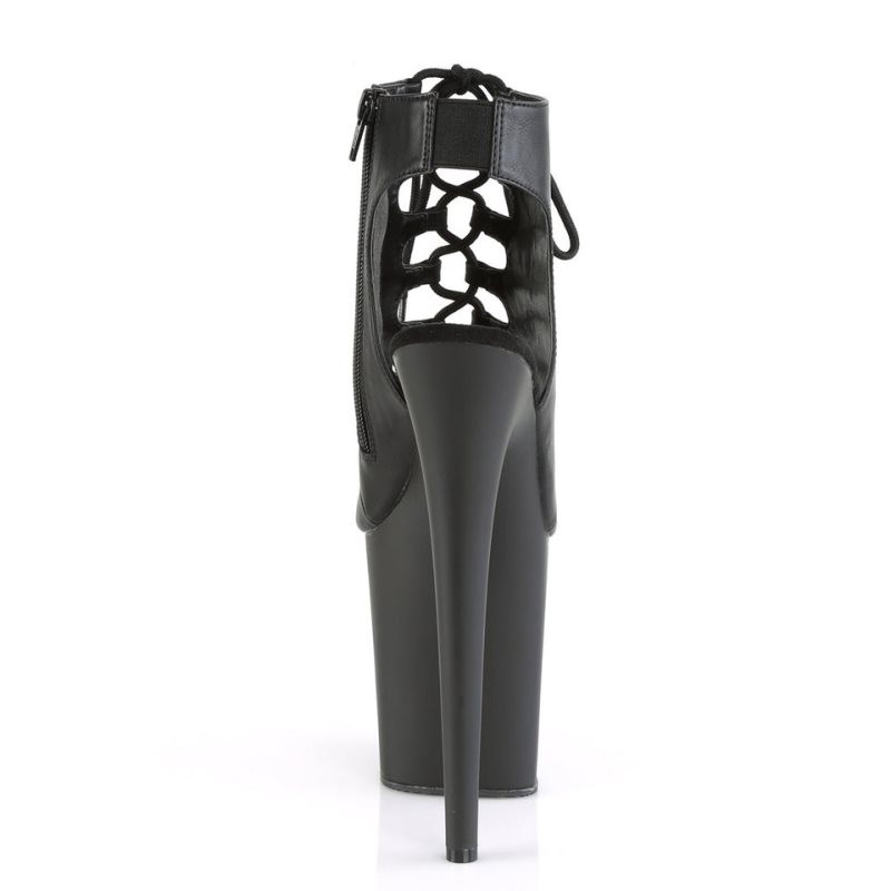Pleaser Flamingo-800-20 Vegan Leather Hakken Dames Zwart | BELGIE BERDKFIO