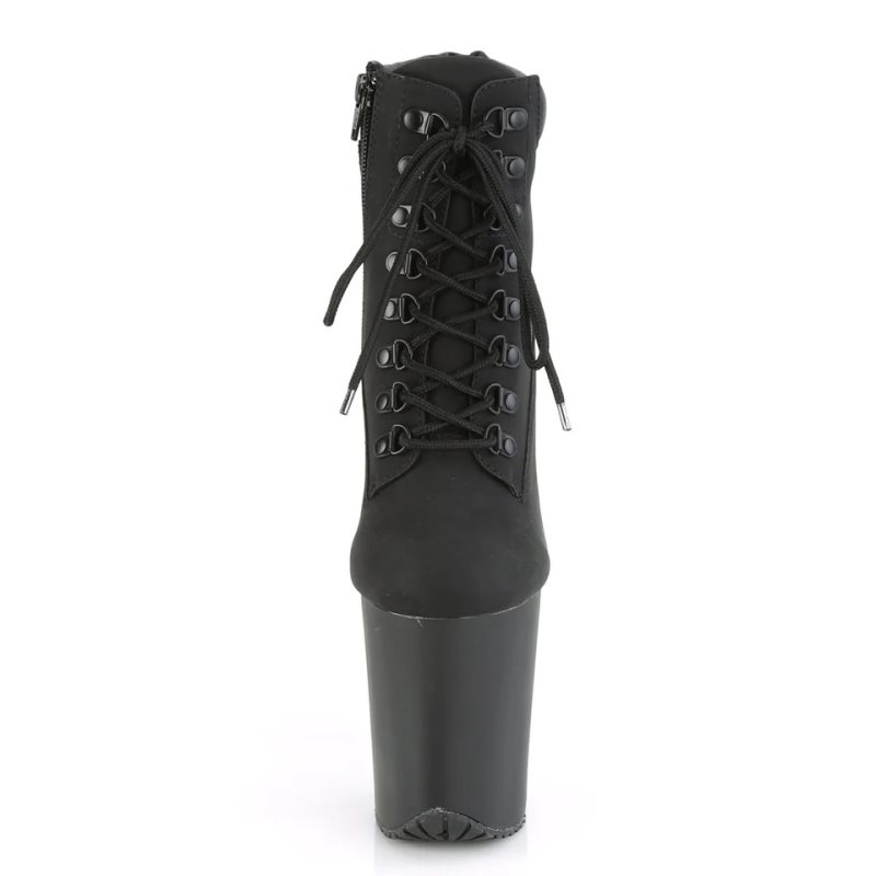 Pleaser Flamingo-800TL-02 Vegan Leather Laarzen Dames Zwart | BELGIE BEFUQZPA