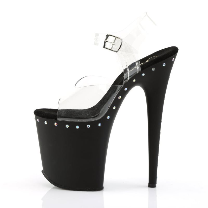Pleaser Flamingo-808ABLS Hakken Dames Zwart | BELGIE BEGFOMCZ