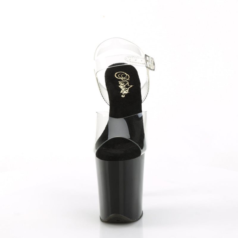 Pleaser Flamingo-808CRS-2 Hakken Dames Zwart | BELGIE BEUTRVGZ