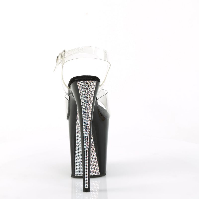 Pleaser Flamingo-808CRS-2 Hakken Dames Zwart | BELGIE BEUTRVGZ