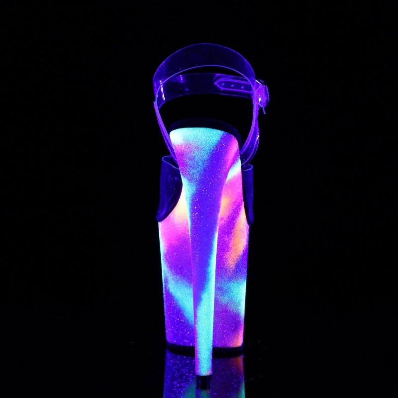 Pleaser Flamingo-808GXY Neon Hakken Dames Clear | BELGIE BEOSTRWG