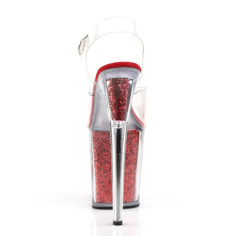 Pleaser Flamingo-808G Hakken Dames Rood | BELGIE BEQZWMEP