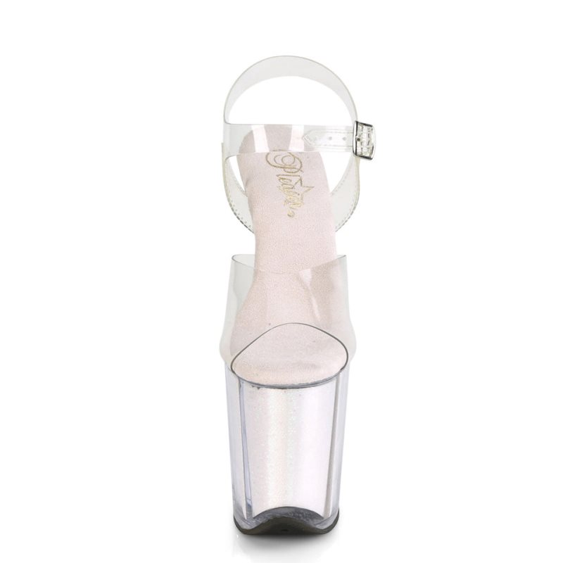 Pleaser Flamingo-808G Hakken Dames Wit | BELGIE BECYRELU