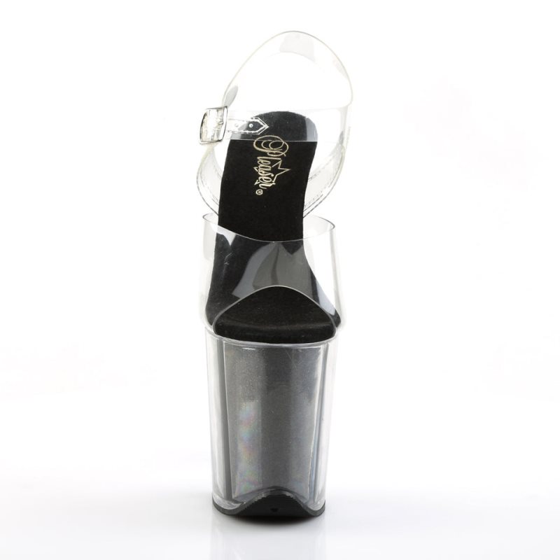 Pleaser Flamingo-808G Hakken Dames Zwart | BELGIE BEETLZAR