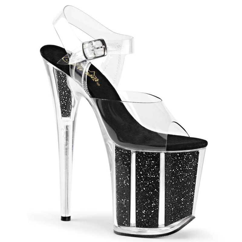 Pleaser Flamingo-808G Hakken Dames Zwart | BELGIE BEETLZAR
