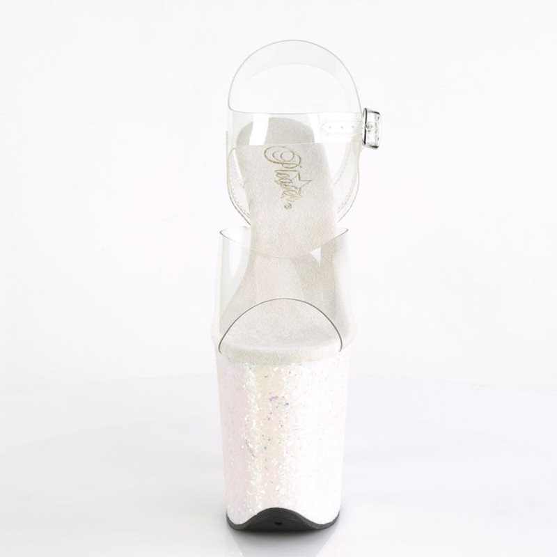 Pleaser Flamingo-808LG Hakken Dames Wit | BELGIE BEHNBULV