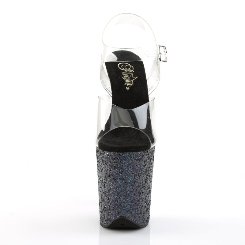 Pleaser Flamingo-808LG Hakken Dames Zwart | BELGIE BESLAQCF