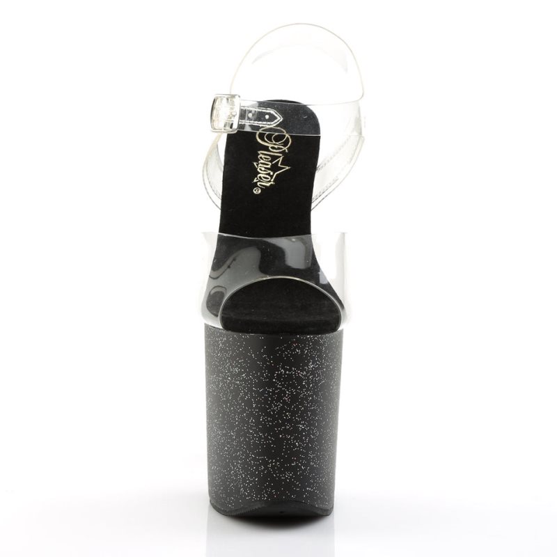 Pleaser Flamingo-808MG Hakken Dames Zwart | BELGIE BEAEOZRC