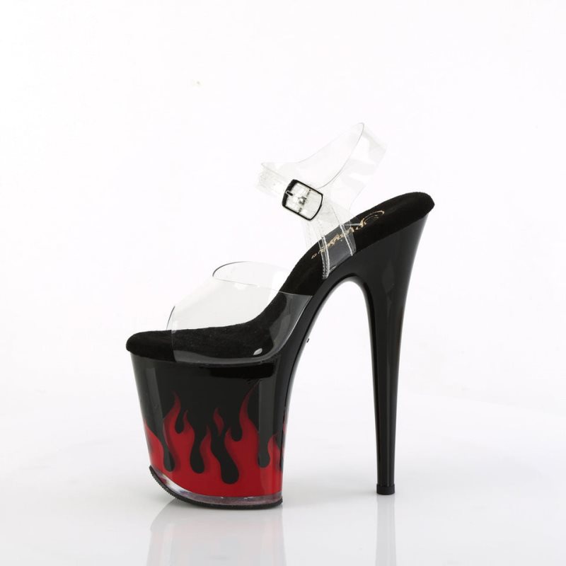 Pleaser Flamingo-808NLFL Hakken Dames Rood | BELGIE BEAXPCQV