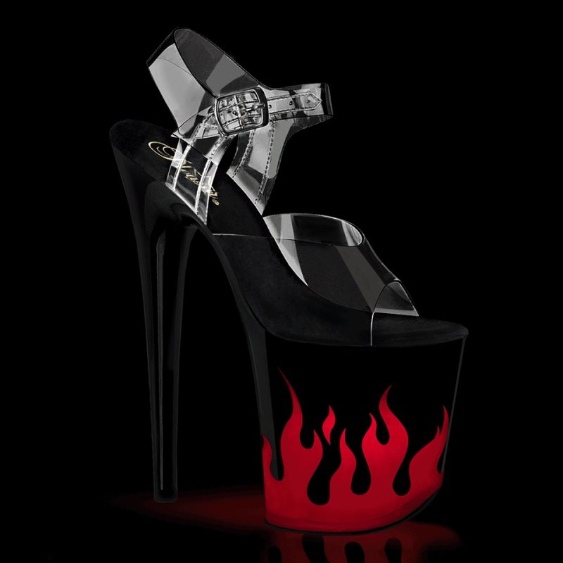 Pleaser Flamingo-808NLFL Hakken Dames Rood | BELGIE BEAXPCQV