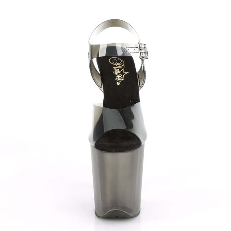 Pleaser Flamingo-808N-T Hakken Dames Zwart Grijs | BELGIE BEEVYKNO