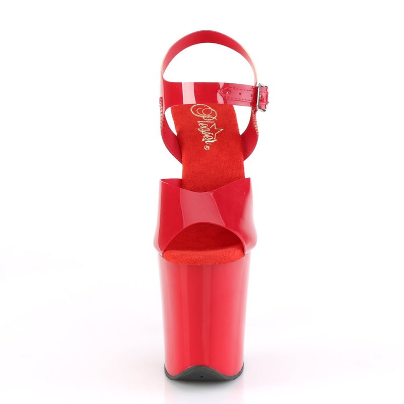 Pleaser Flamingo-808N Hakken Dames Rood | BELGIE BEOHTBQR