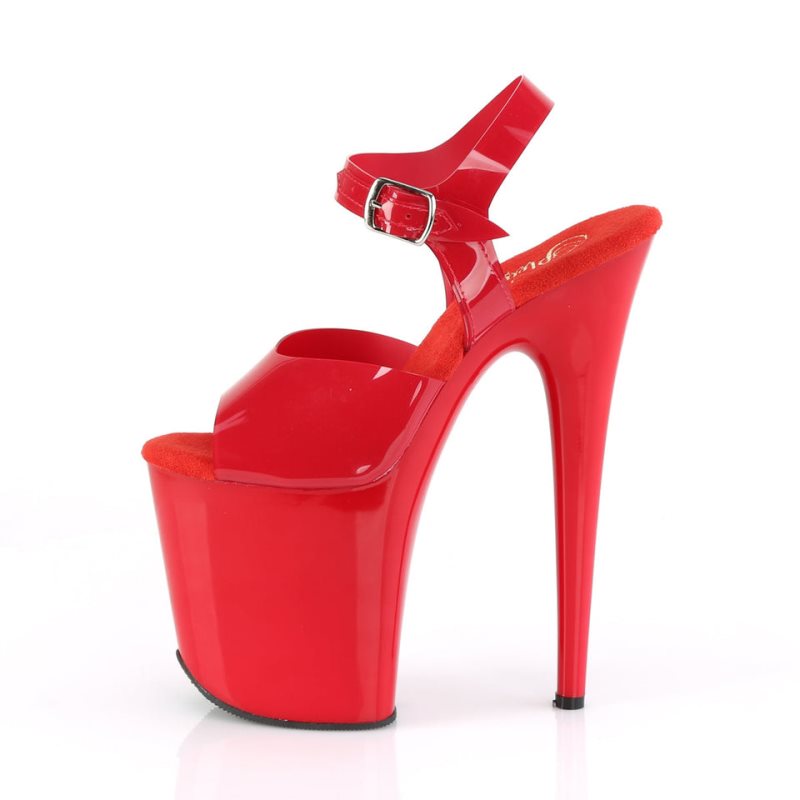 Pleaser Flamingo-808N Hakken Dames Rood | BELGIE BEOHTBQR