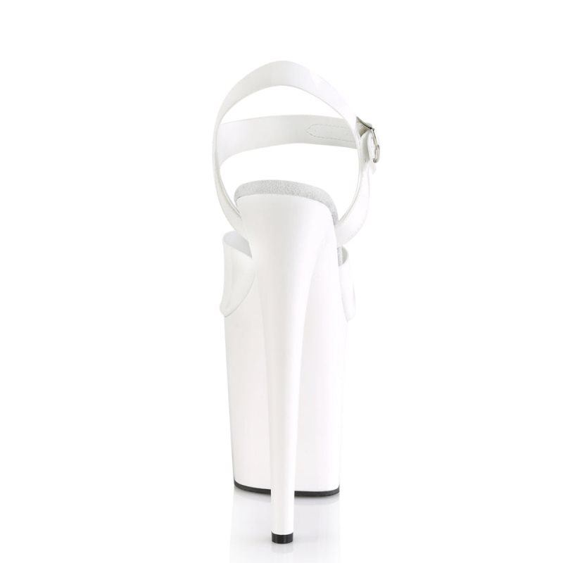 Pleaser Flamingo-808N Hakken Dames Wit | BELGIE BEDUONSP