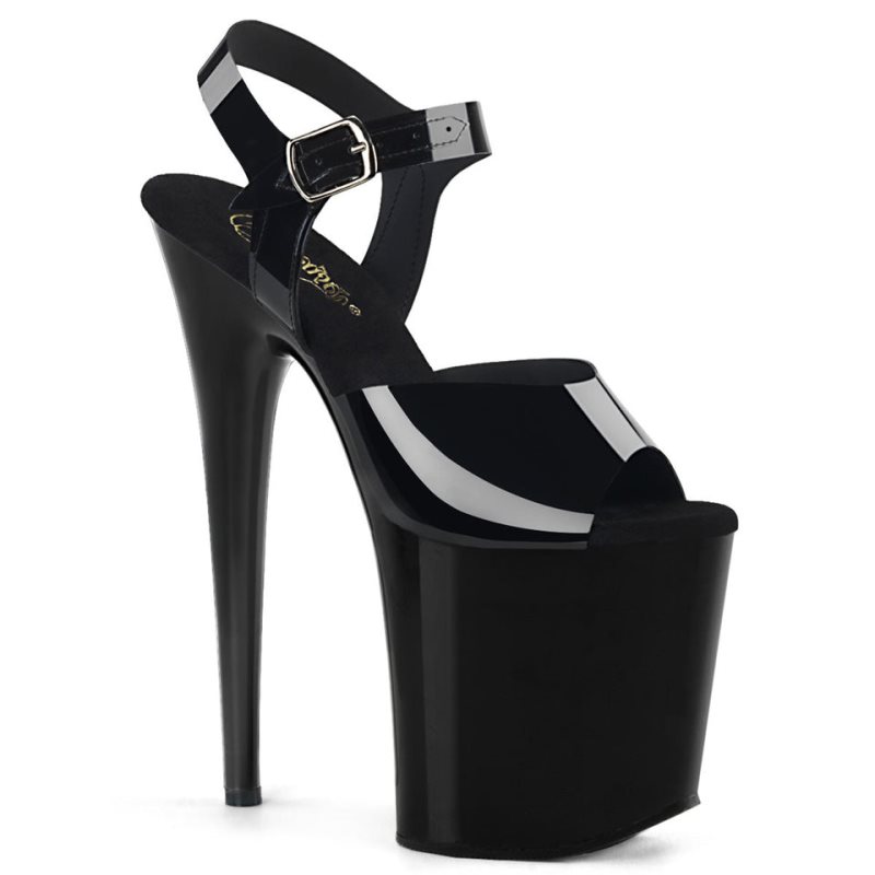 Pleaser Flamingo-808N Hakken Dames Zwart | BELGIE BETKQINE