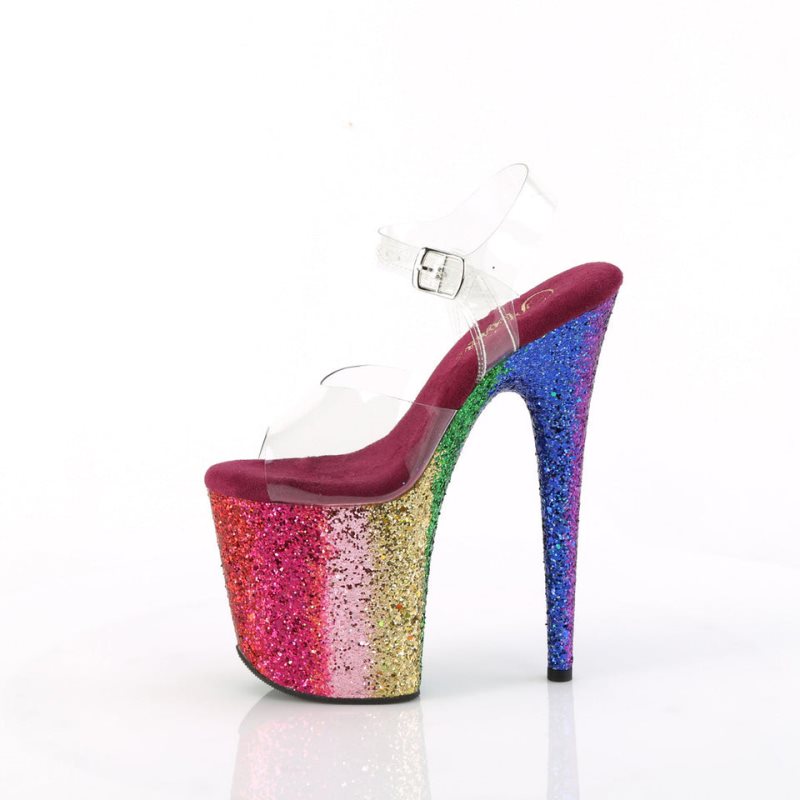 Pleaser Flamingo-808RBG Hakken Dames Gekleurd | BELGIE BEOUCESP