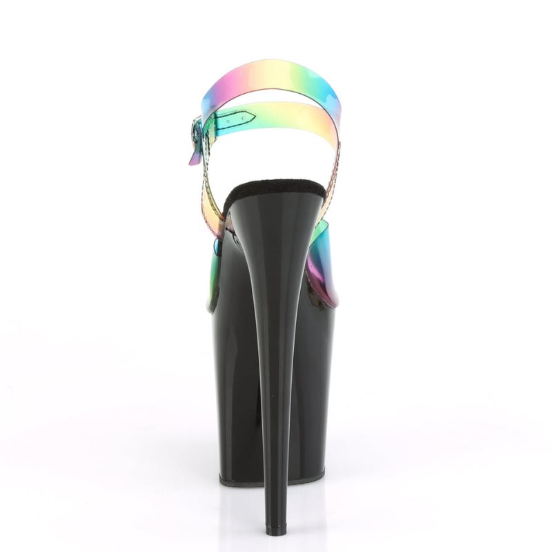 Pleaser Flamingo-808RB Hakken Dames Gekleurd Zwart | BELGIE BEUVLASJ