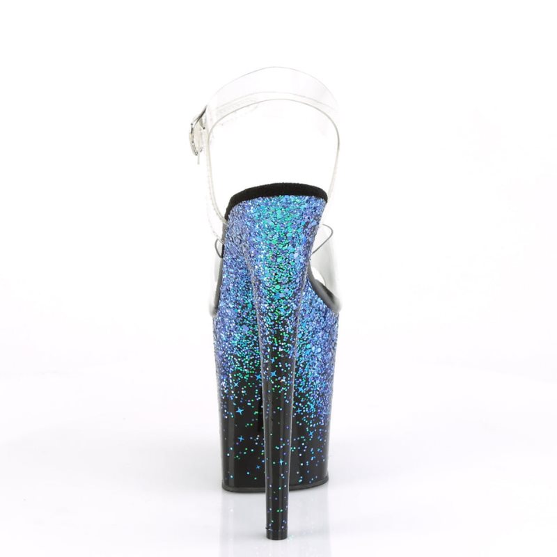 Pleaser Flamingo-808SS Hakken Dames Blauw | BELGIE BELIXMYE