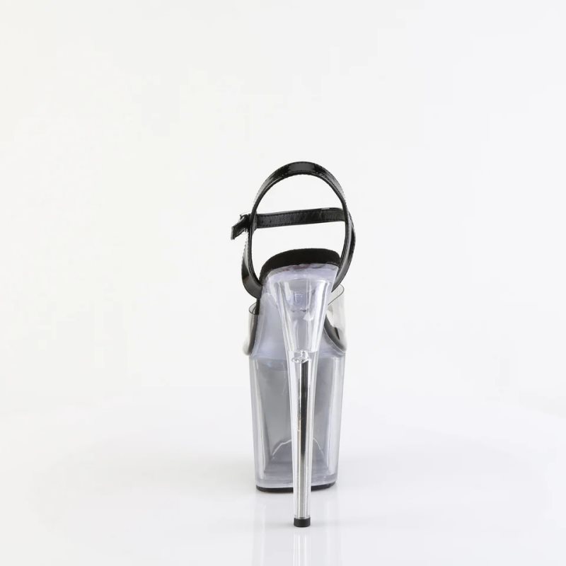Pleaser Flamingo-808T-1 Hakken Dames Grijs Zwart | BELGIE BEUWNTHA