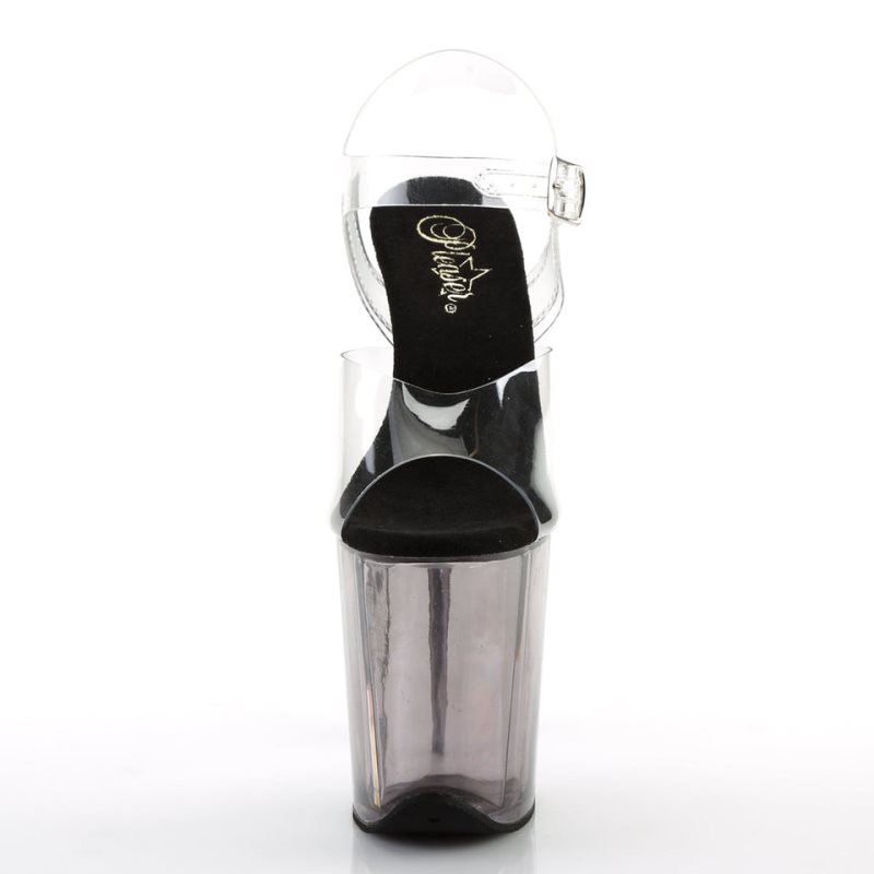 Pleaser Flamingo-808T Hakken Dames Grijs | BELGIE BECYTVPN