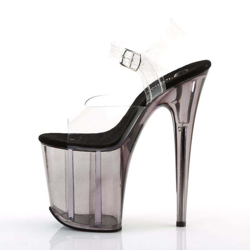 Pleaser Flamingo-808T Hakken Dames Grijs | BELGIE BECYTVPN