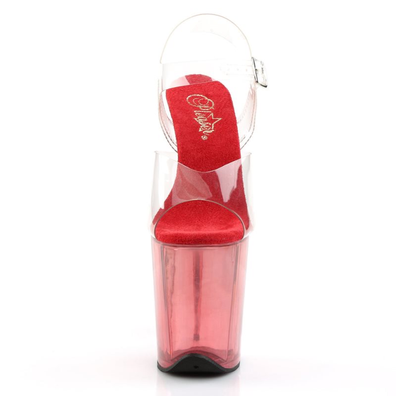 Pleaser Flamingo-808T Hakken Dames Rood | BELGIE BEZMYBIC