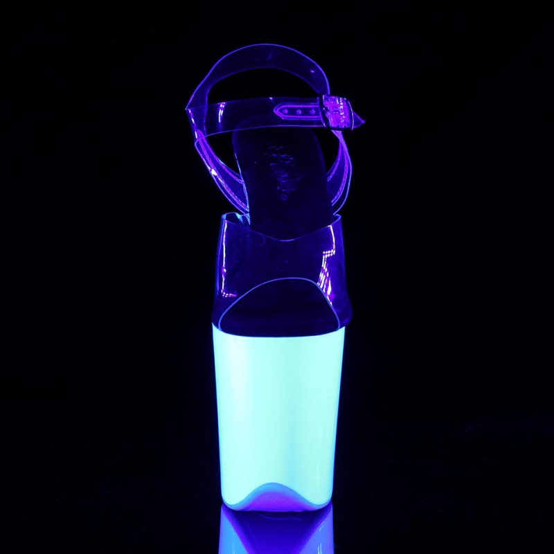 Pleaser Flamingo-808UV Hakken Dames Wit | BELGIE BEMVKNQC