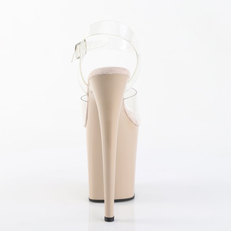 Pleaser Flamingo-808 Hakken Dames Beige | BELGIE BEWDMSGX