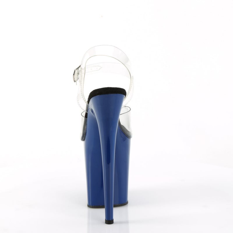 Pleaser Flamingo-808 Hakken Dames Blauw | BELGIE BEQGMZYU