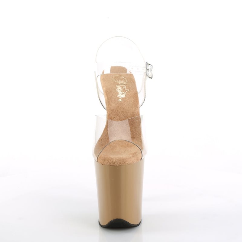 Pleaser Flamingo-808 Hakken Dames Bruin | BELGIE BEERHUVC